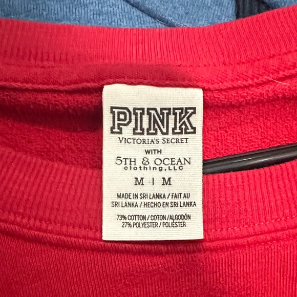 PINK Victoria's Secret Red Love Pink Sweatshirt - Picture 4 of 4